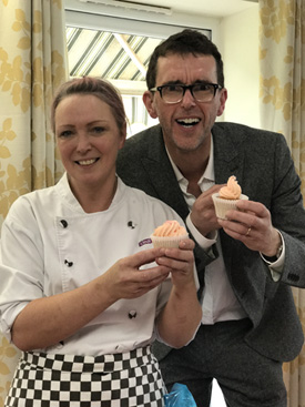 Mark Charnock, aka chef â€˜Marlon Dingleâ€™ from Emmerdale, visited Hambleton Grange care home in Thirsk for their summer fair on Saturday 18th August.